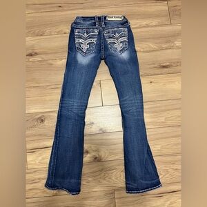 Rock Revival bootcut Jeans with Embellished Pockets 25/long length